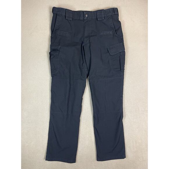 5.11 Tactical Series Pants Mens 34x34 Black Cargo Regular Fit Elastic Waist - Picture 1 of 13